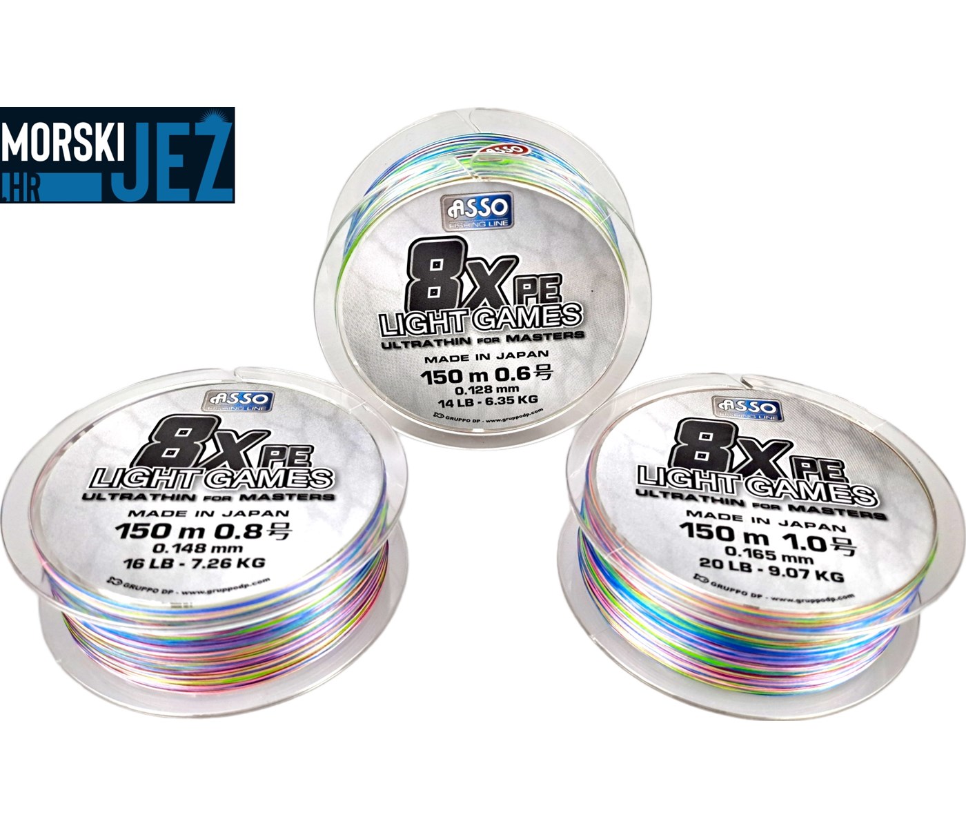 ASSO 8XPE LIGHT GAMES 150M MULTICOLOR 0.185MM