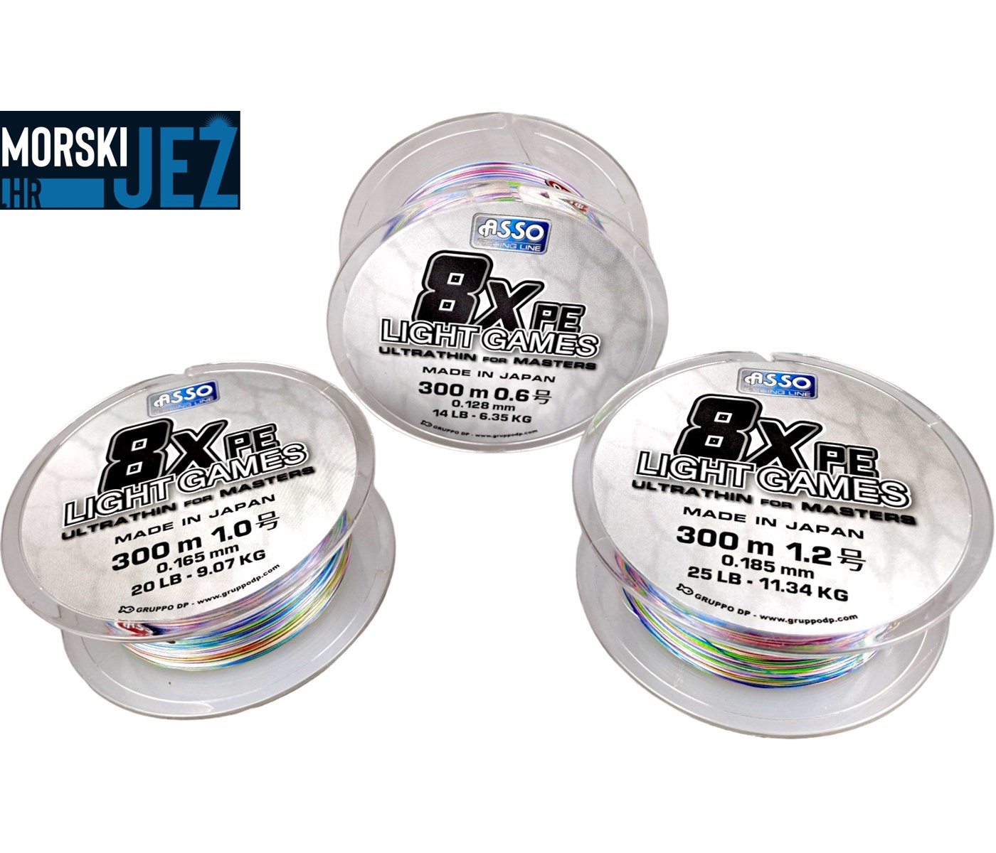 ASSO 8XPE LIGHT GAMES 300M MULTICOLOR 0.148MM