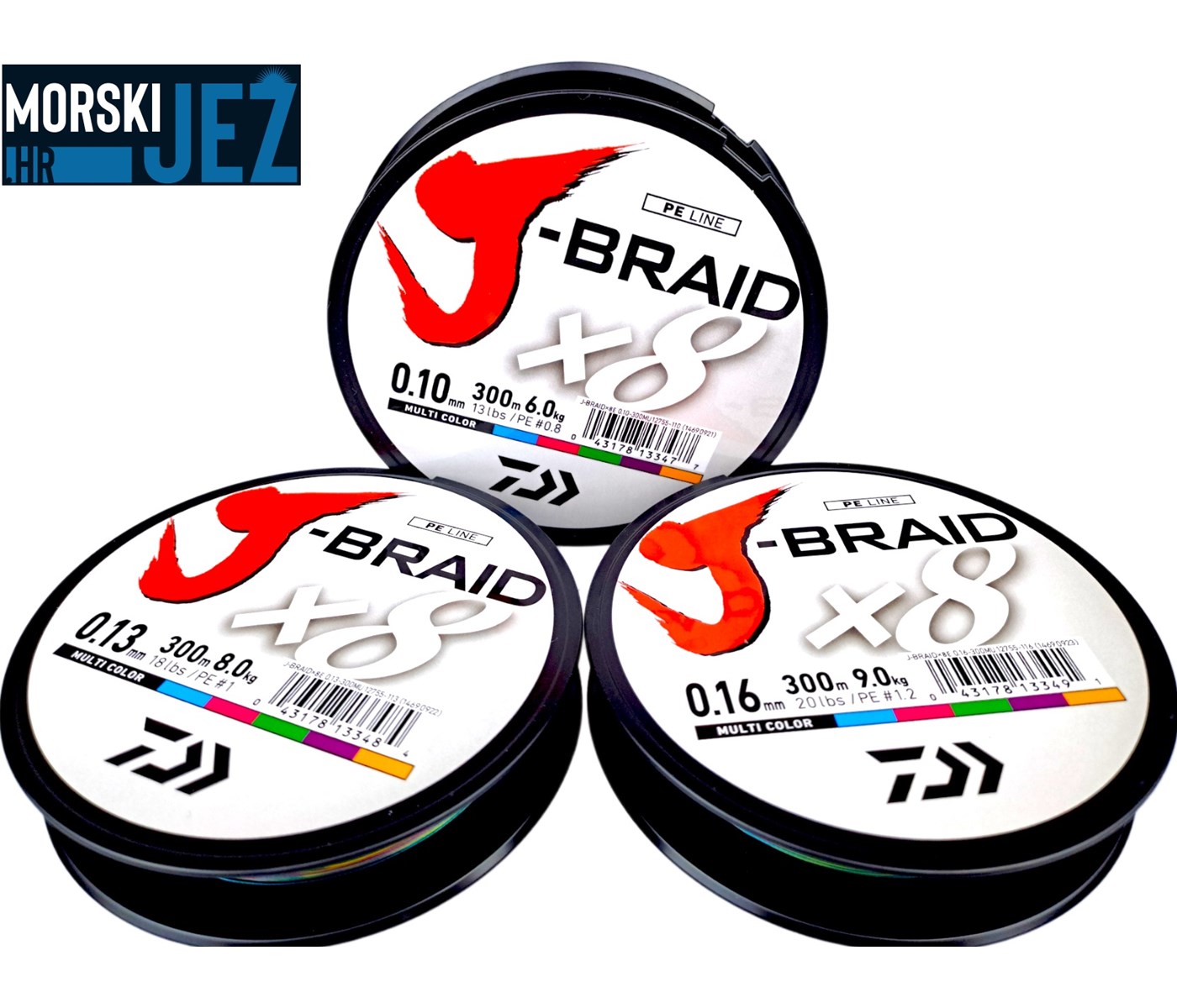 DAIWA UPREDENICA J-BRAID X8 300M 0.16MM 9KG