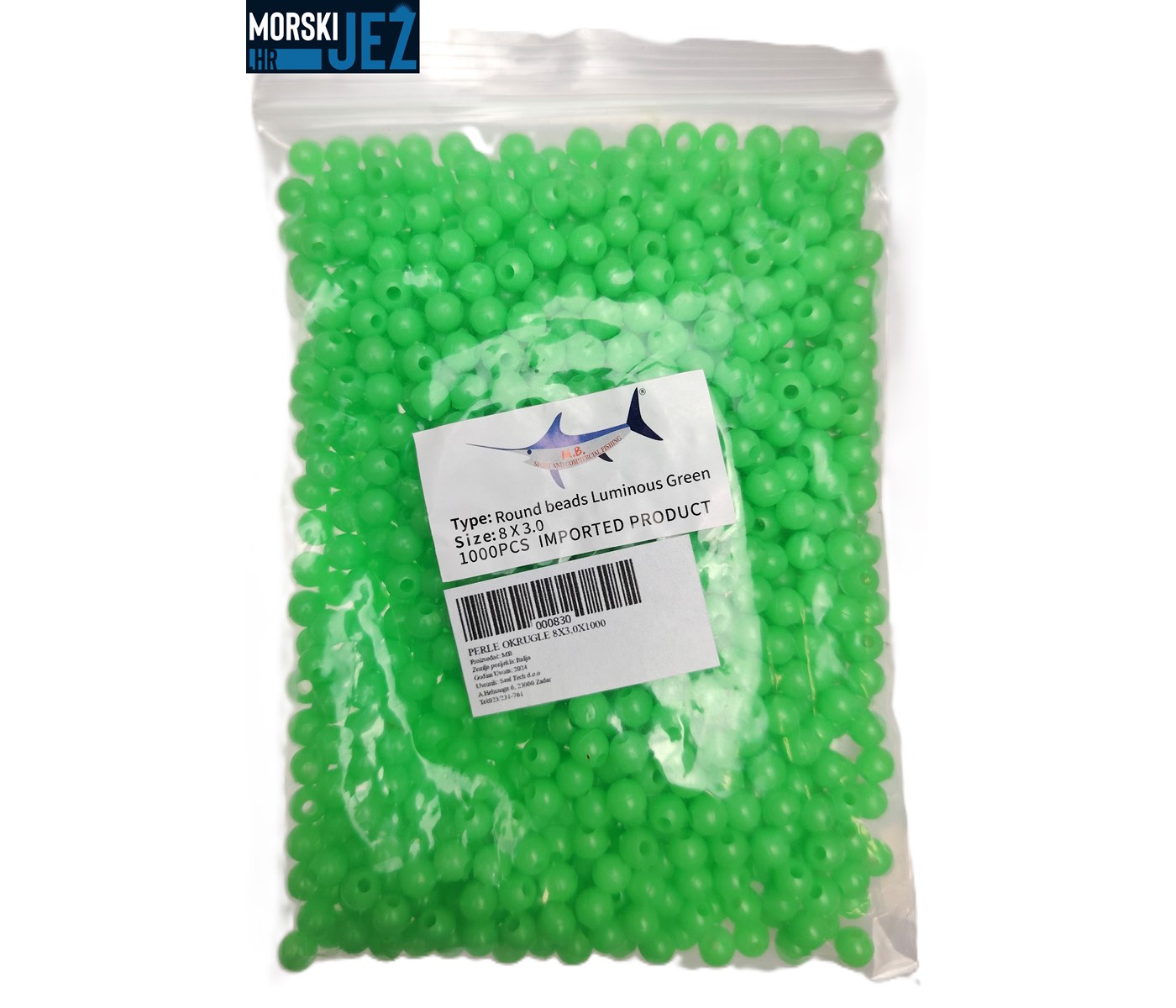 PERLE OKRUGLE 8X3 1000KOM