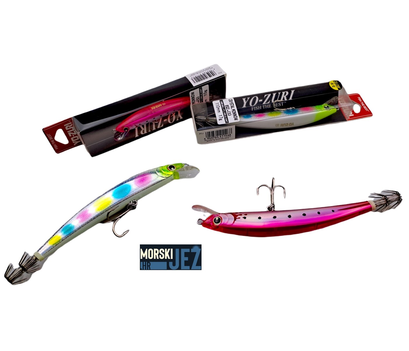 YO-ZURI CRYSTAL MINNOW EGI S 90MM 17G BPIW