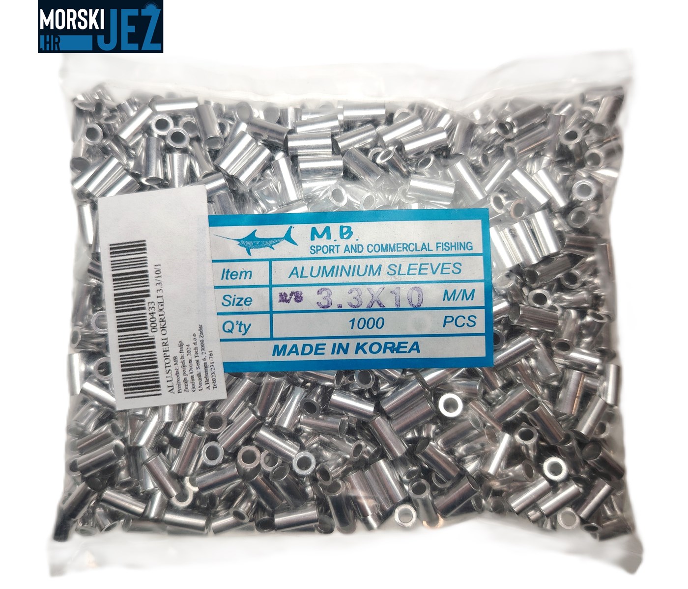 ALUMINIJSKI STOPERI OKRUGLI 3.3/10 1000KOM