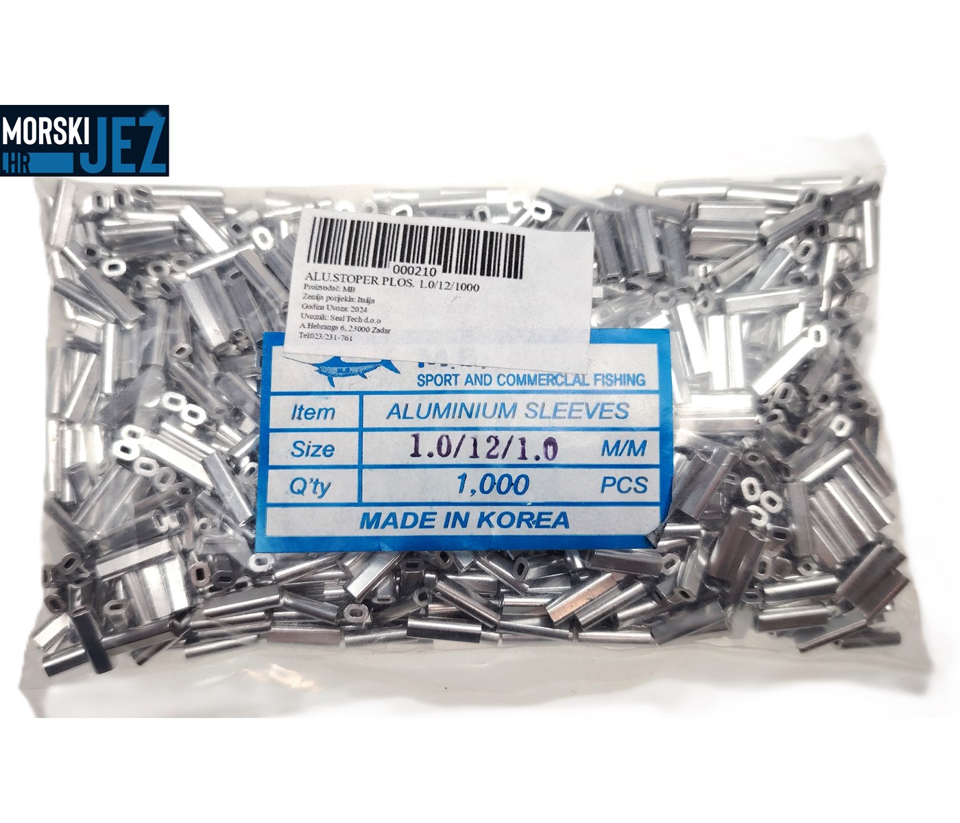 ALUMINIJSKI STOPER PLOSNATI 1.0/12/1.0 1000kom