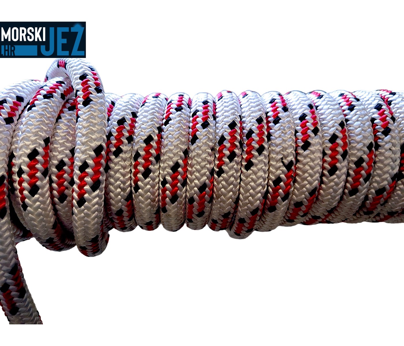 1050 PLETENICA HT 12MM bijela-crveno-crna