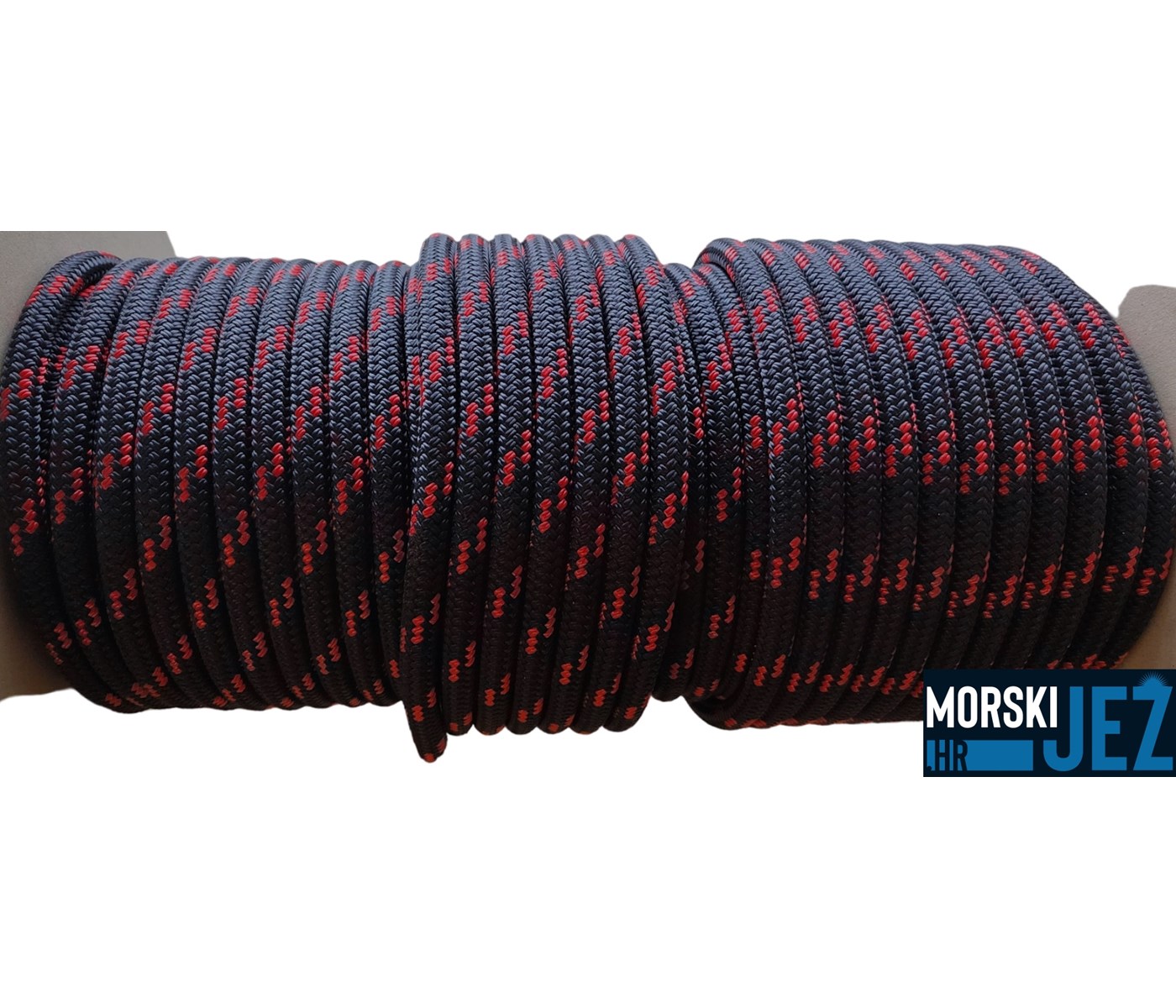 1040 PLETENICA HT 12MM crna s crvenim točkama